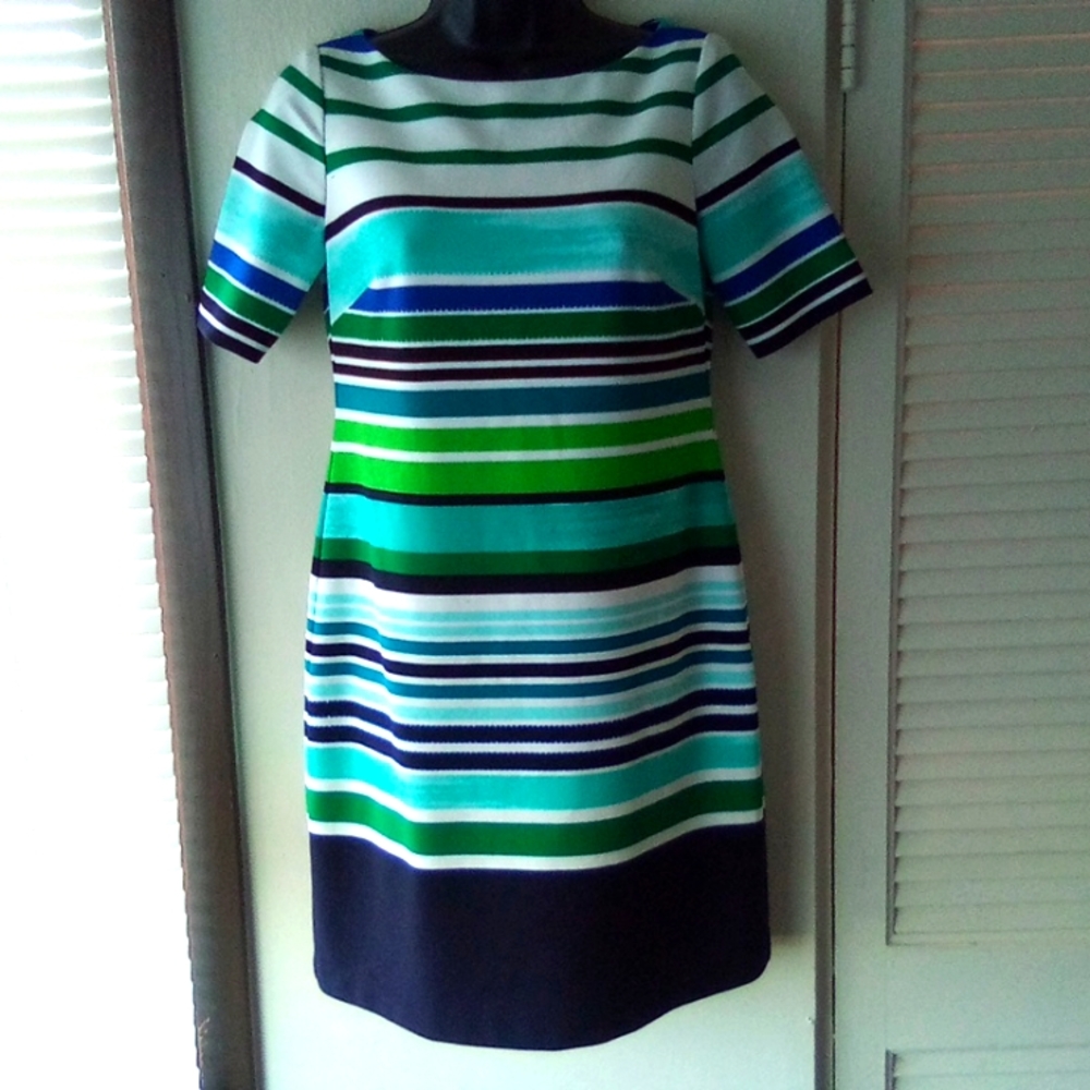 ELIZA J” Knee Length Sheath DressFully Lined Above the knee Size‎ - 2p